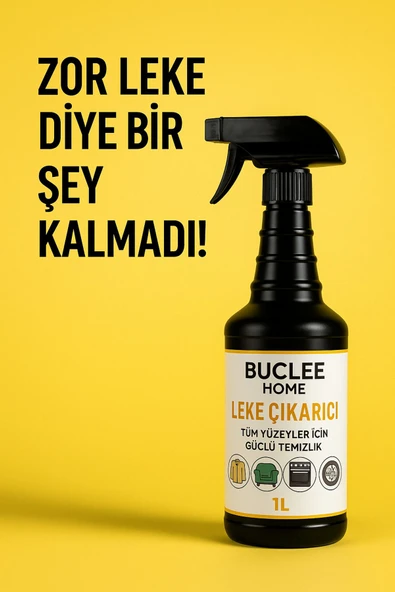 Buclee 1 Litre Leke Çıkarıcı Tüm Yüzeyler İçin Güçlü Temizlik Spreyi Kumaş,Koltuk,Ayakkabı,Fırın,Duşakabin - 3