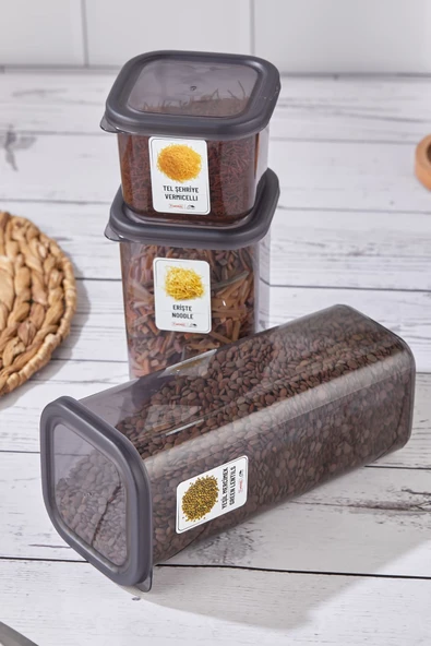 Buclee 12 li 24 Adet Kare Su Sızdırmaz Saklama Kabı  Baharatlık Seti Etiketli Kolay Görünüm Düzenleme Seti - Resim 8