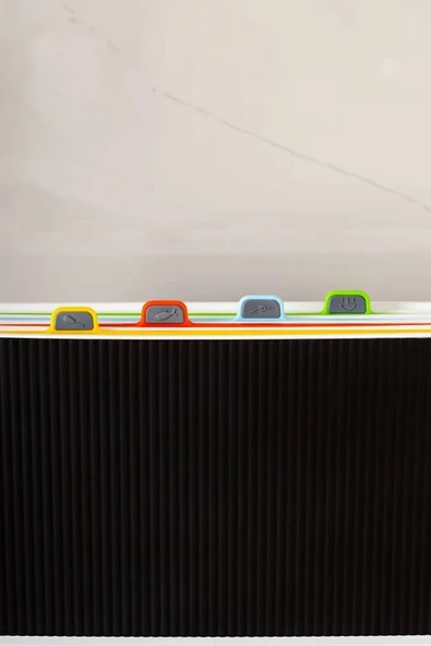 Buclee Siyah Beyaz Standlı Kesim Tahtası Panosu - Çoklu Doğrama Tahtası Seti - Resim 3