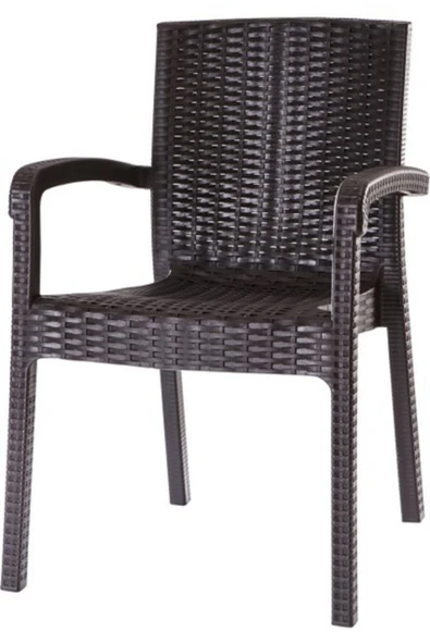 Violet Rattan Kahverengi Sandalye 4 Adet