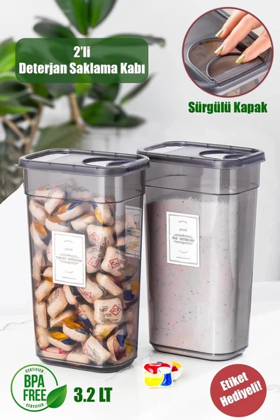 Buclee Big Vera 77 Parça Buzluk Erzak Ve Bakliyat Saklama kabı & Baharatlık Çeyiz Seti - 4