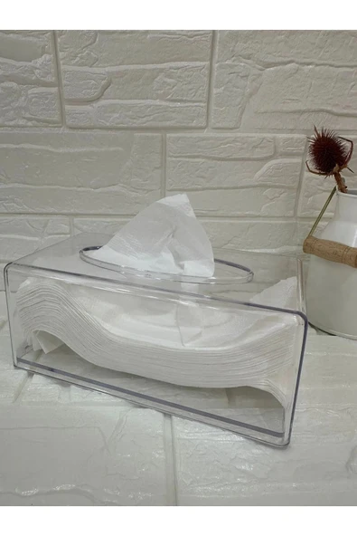 Buclee Şeffaf Peçete Organizeri , Peçetelik , Organizer Kutu Kırılmaz - Resim 2