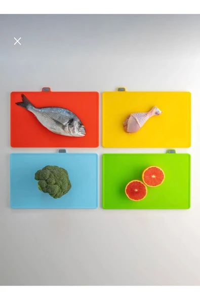 Buclee Siyah Beyaz Standlı Kesim Tahtası Panosu - Çoklu Doğrama Tahtası Seti - Resim 4