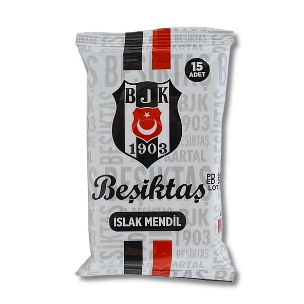 Beşiktaş Islak Cep Mendili 15 Yaprak (609024) 10 Adet - 2