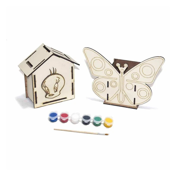 Kumtoys Ahşap Kalemlik Ve Kumbara Seti - 2