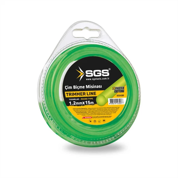 SGS TIRPAN MİSİNASI 1.2 MM 15 MT YUVARLAK (YEŞİL) (2 ADET)