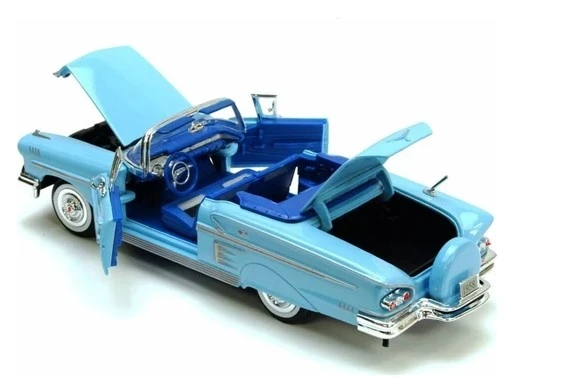 1958 Chevrolet Impala Mavi 1/24 Model Araba - 3