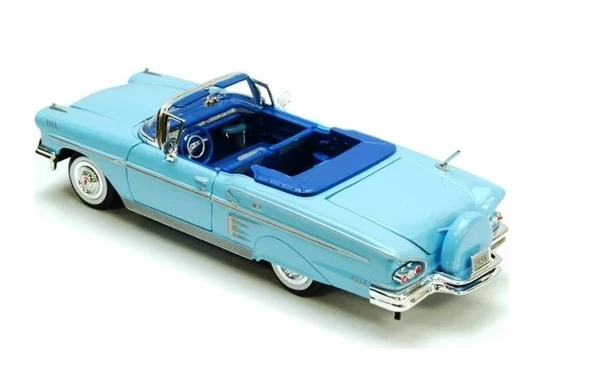 1958 Chevrolet Impala Mavi 1/24 Model Araba - 4