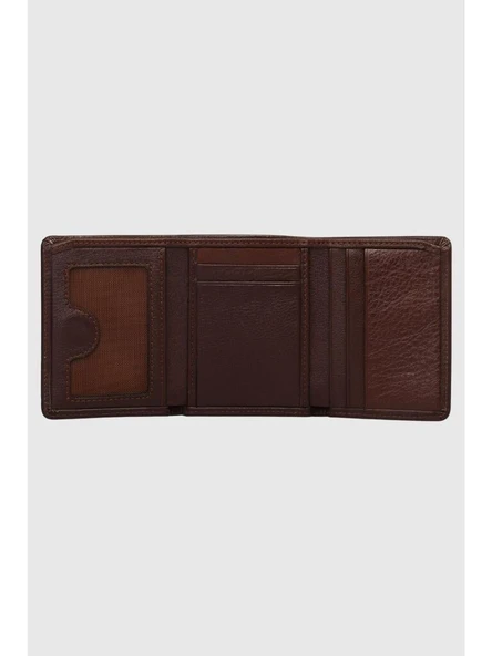 Grande Kahve Hakiki Deri Mıknatıslı Erkek Cüzdan 1414 - Resim 2
