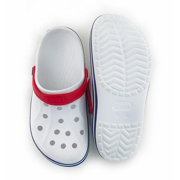 CROCS BAYABAND UNİSEX BEYAZ KIRMIZI BANT - 5