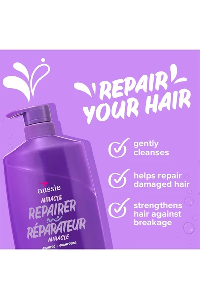 Aussie Miracle Repairer Onarıcı Şampuan 778ML - 3