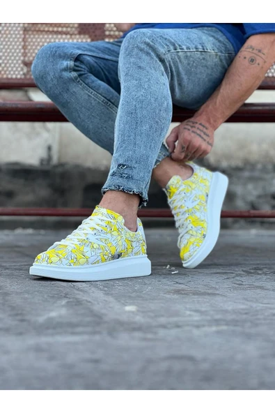 Sarı Boyalı Erkek Casual Ayakkabı - 2