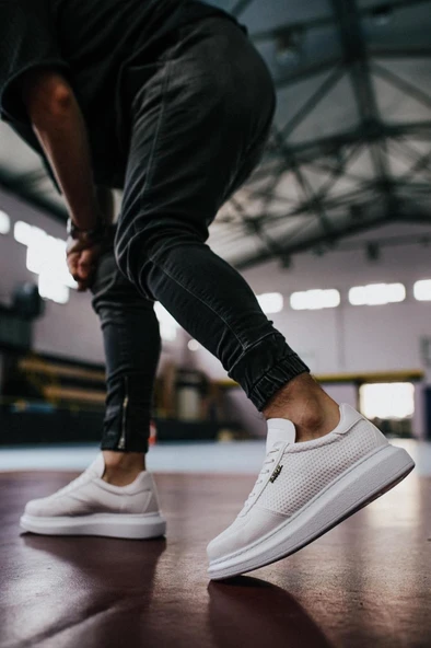 Yüksek Taban Günlük Ayakkabı Beyaz - Resim 7