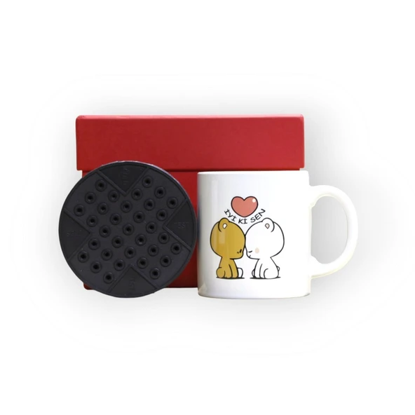 Dün Bugün Gibi! Kırmızı Hediye Kutusu ve İyi Ki Sen Baskılı Kupa Bardak - 3