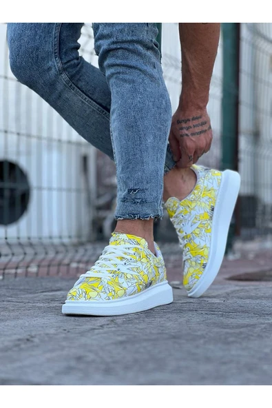 Sarı Boyalı Erkek Casual Ayakkabı - 3