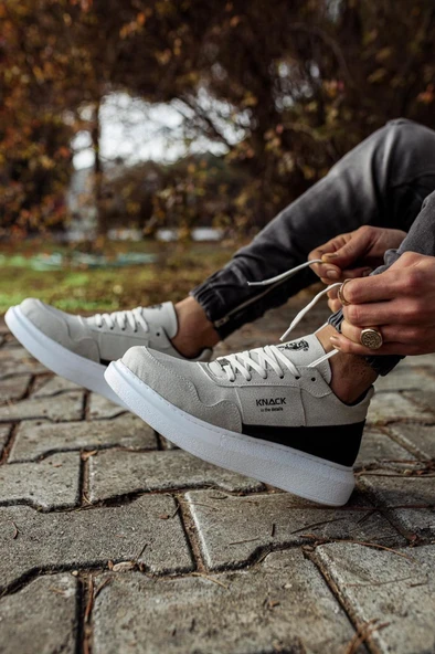 Yüksek Taban Günlük Süet Ayakkabı Taş - Resim 5