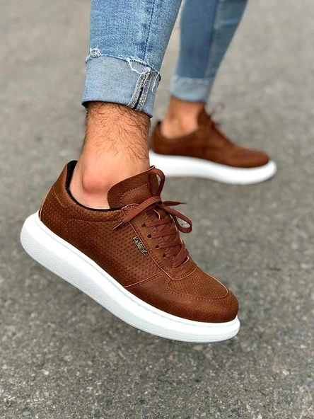 Yüksek Taban Günlük Ayakkabı Taba - Resim 2