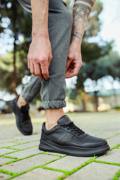 Günlük Ayakkabı Siyah (Siyah Taban) - Resim 5