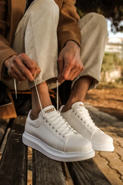 Yüksek Taban Günlük Ayakkabı Beyaz - Resim 2