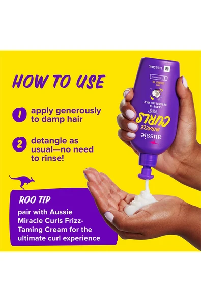 Aussie Miracle Curls Dolaşık Saç Açıcı Durulanmayan Saç Bakım Sütü 200ML - 5