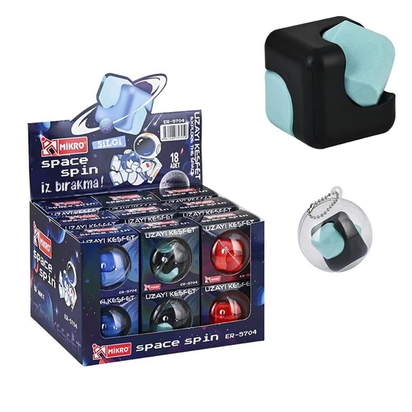 Mikro Space Spin Uzay Küp Silgi Dödür Stres At 1 Adet ER-5704 - Resim 8