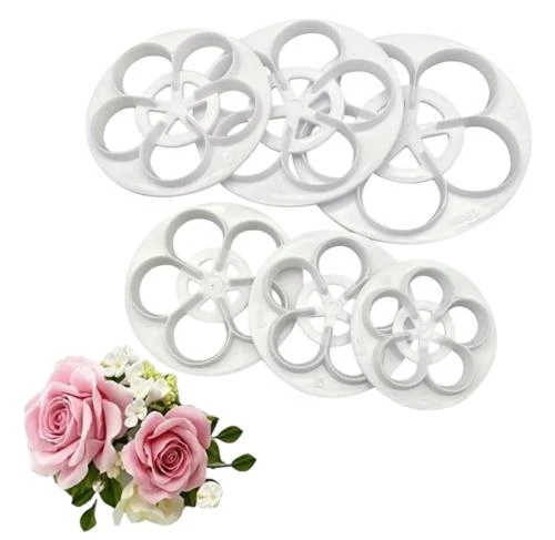 Şeker Hamuru Kalıbı Gül Yaprağı 6 lı ürün görseli