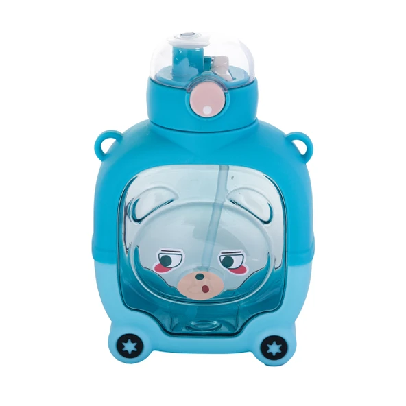 Relaxion Hediyeli, İthal Lüx Mavi Matara/Suluk 1000 Ml (451)