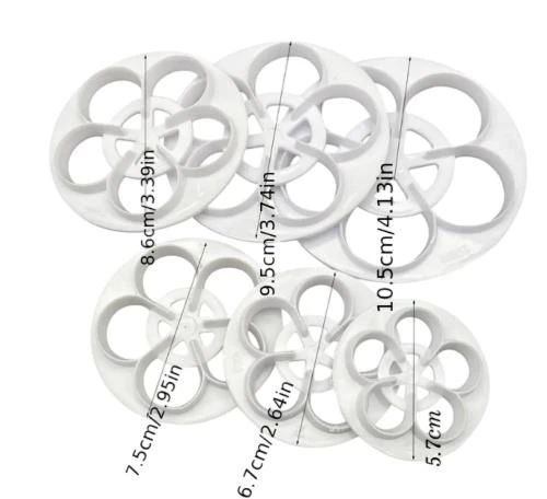 Şeker Hamuru Kalıbı Gül Yaprağı 6 lı - Resim 2