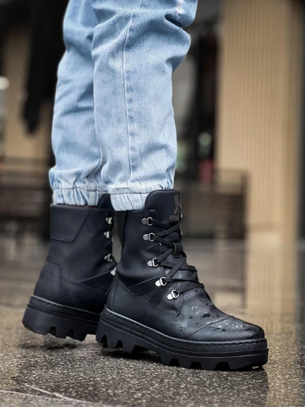 Erkek Spor Bot B Siyah (Siyah Taban) - Resim 3