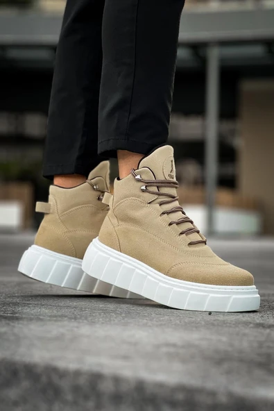 Yüksek Taban Bot Vizon Süet - Resim 4