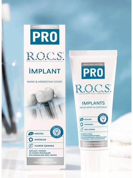 ROCS  PRO IMPLANT DİŞ MACUNU 74 GR
