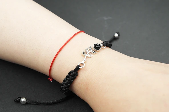 LALEZAR OLTU TAŞI GÜMÜŞ ÇERÇEVE AYARLANABİLİR BİLEKLİK - 2