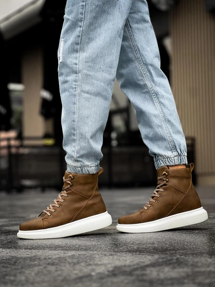 Yüksek Taban Ayakkabı Vizon - Resim 2