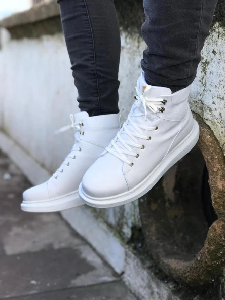 Yüksek Taban Ayakkabı Beyaz - Resim 2