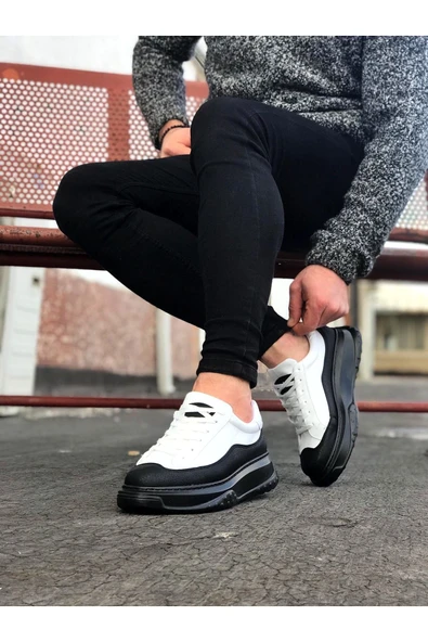 Kömür Beyaz Erkek Ayakkabı - Resim 2