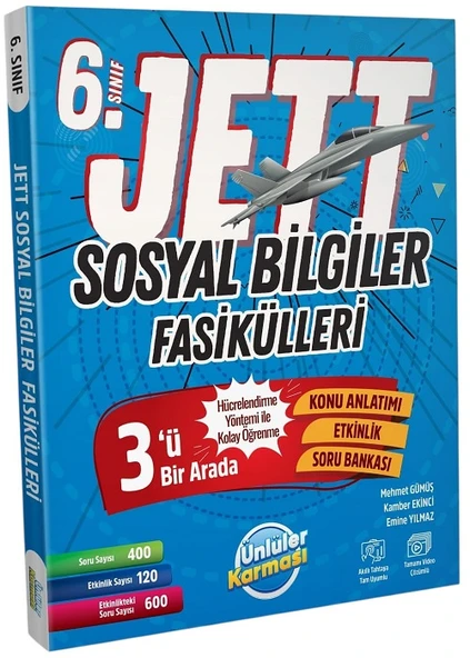 6.Sınıf Ünlüler Jett Fasikülleri Seti (Türkçe-Matematik-Fen Bilimleri-Sosyal Bilgiler) 2025-2026 - Resim 6