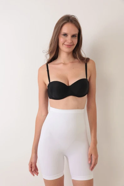 Beyaz Kadın Kalça Kaldırıcı Dikişsiz Korse ürün görseli