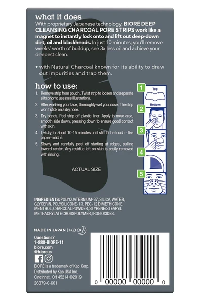Biore Men Oil Control Gözenek Temizleme Bandı 6 Adet - 2