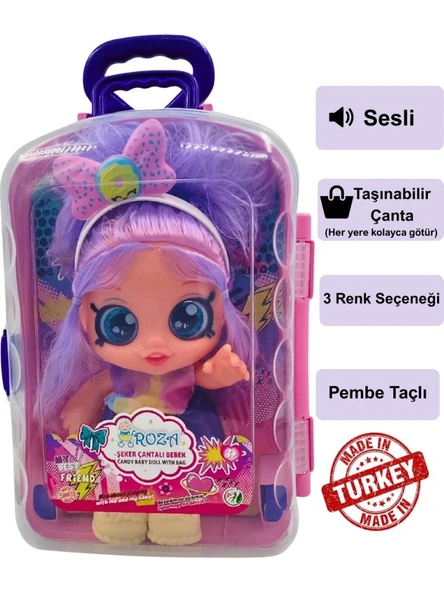 Global Toys Roza Tavşanlı Çantalı Bebek GL101160 - 7