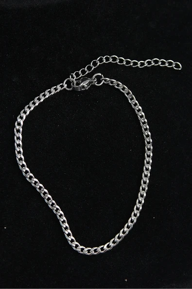 316L Çelik İnce Klasik Model Gümüş Renk Erkek Bileklik