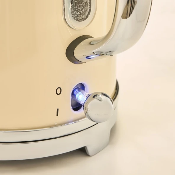 Homend Vintage Heatrow 1627H Kettle Su Isıtıcısı 2200W Krem - 5