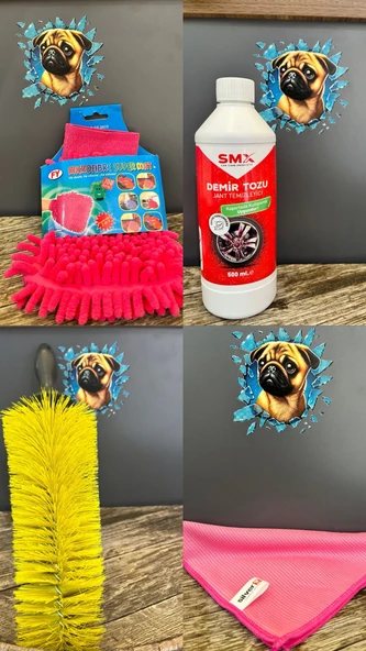 Otomobiliniz İçin 4’lü Profesyonel Temizlik Seti