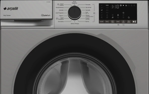 Arçelik 9120 DMXS 1200 Devir 9 Kg Çamaşır Makinesi - 6