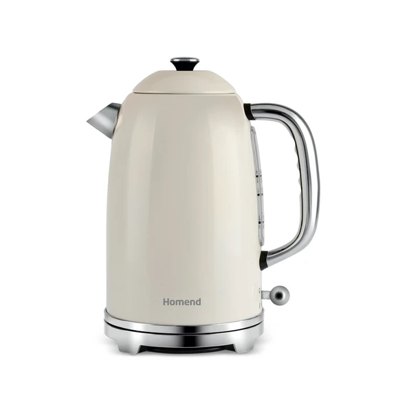 Homend Vintage Heatrow 1627H Kettle Su Isıtıcısı 2200W Krem - 6