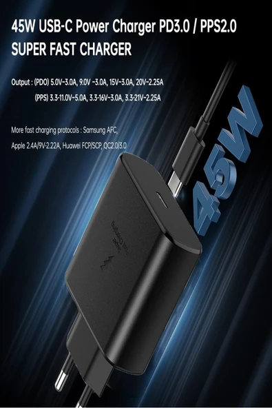 Samsung Galaxy S23 S24 S25 Plus / S23 S24 S25 Ultra Hızlı Şarj Aleti 45w Type-c Başlık Adaptör - 5