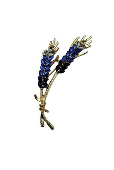 Mavi Lavanta Işıltılı Broş - Resim 3