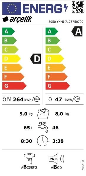 Arçelik 8050 YKMI Kurutmalı Çamaşır Makinesi - 6