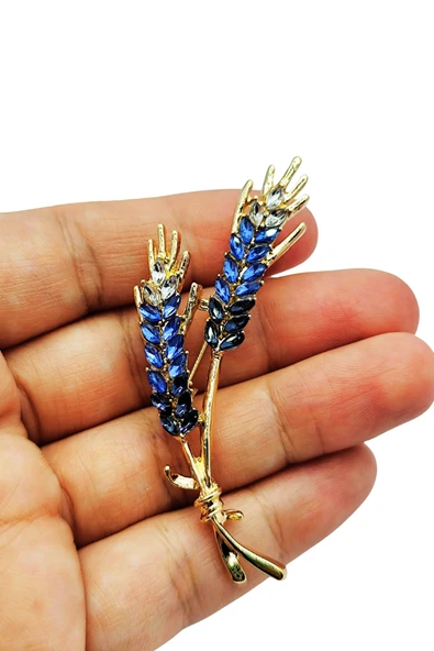 Mavi Lavanta Işıltılı Broş ürün görseli 1
