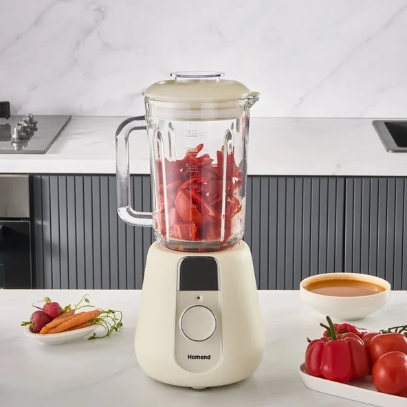 Homend Vintage Blendsetter 4927H Table Blender Krem 1000W - 5