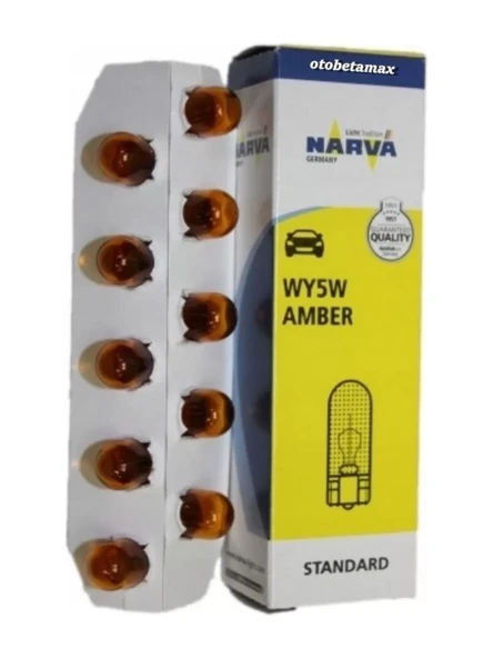 Narva Wy5w 12v. T10 5w Dipsiz Sarı Ampul 17169 2 Adet - 3